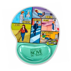 Mouse Pad com Apoio em Gel Personalizado