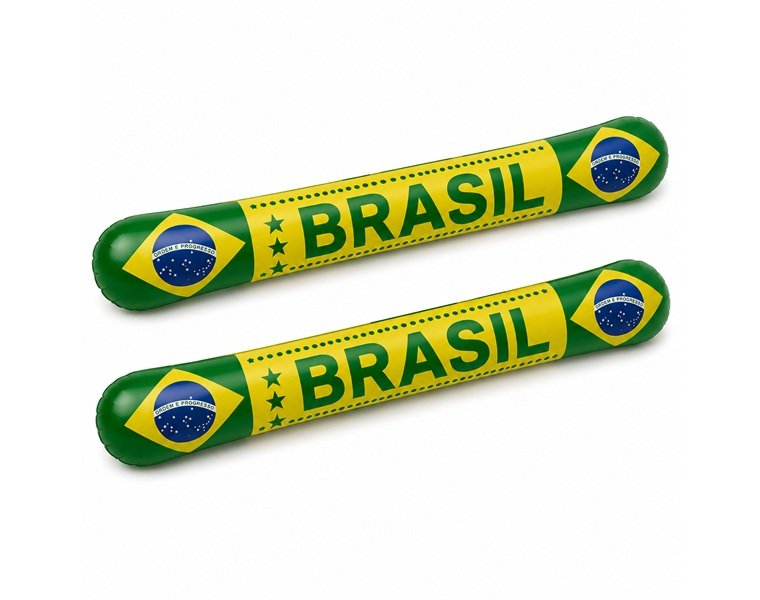 Kit Bastão Inflável Personalizado Brasil com 10 Unidades