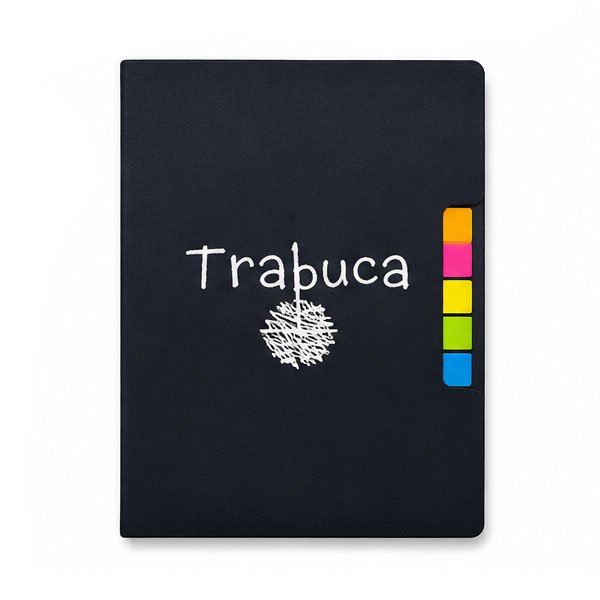 Caderno de anotações personalizado com post it