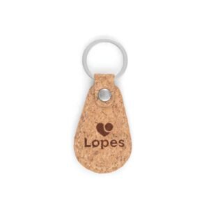 Chaveiro em Cortiça Modelo Gota Personalizado
