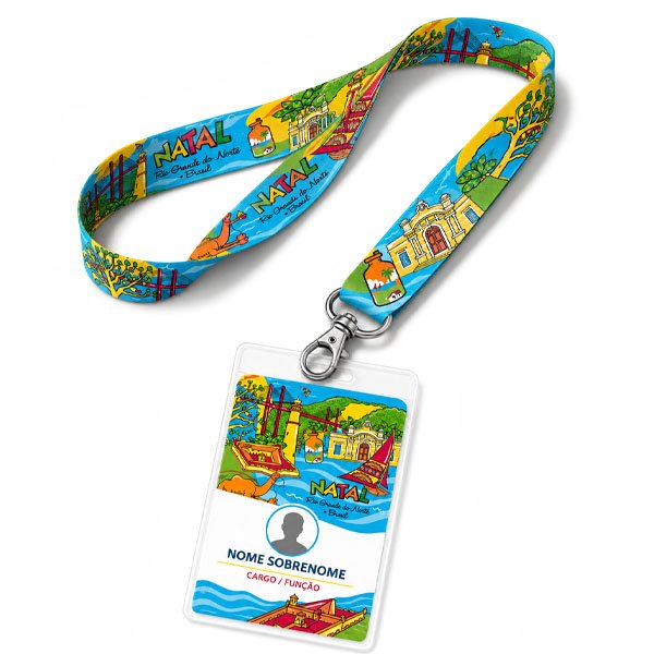 Cordão Para Crachá Personalizado Natal