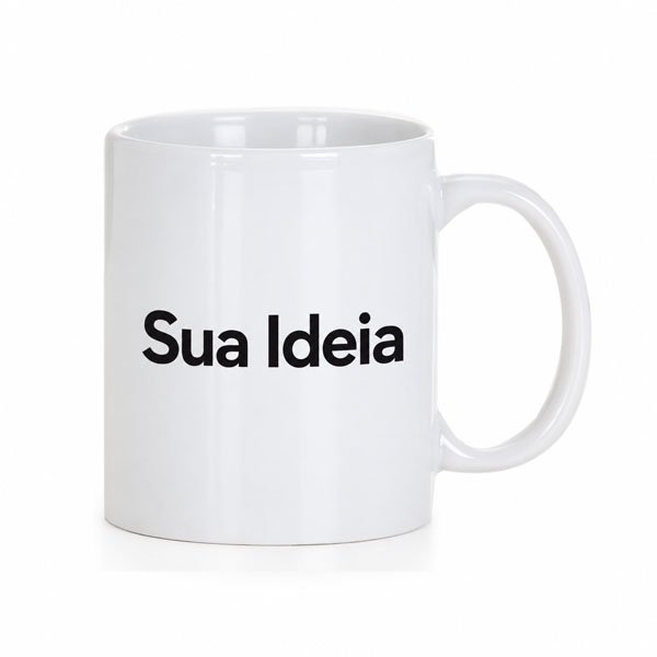 Caneca Reta Branca 300ml